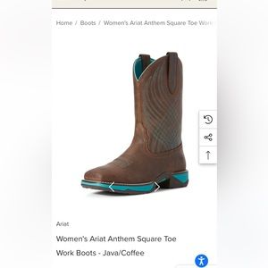 Ariat women’s boots brown and teal